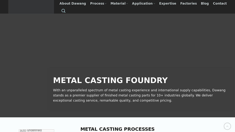 Metal Casting Foundry, Steel Casting Foundry | Dawang Casting