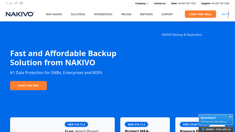 #1 Backup and Recovery Solution | NAKIVO